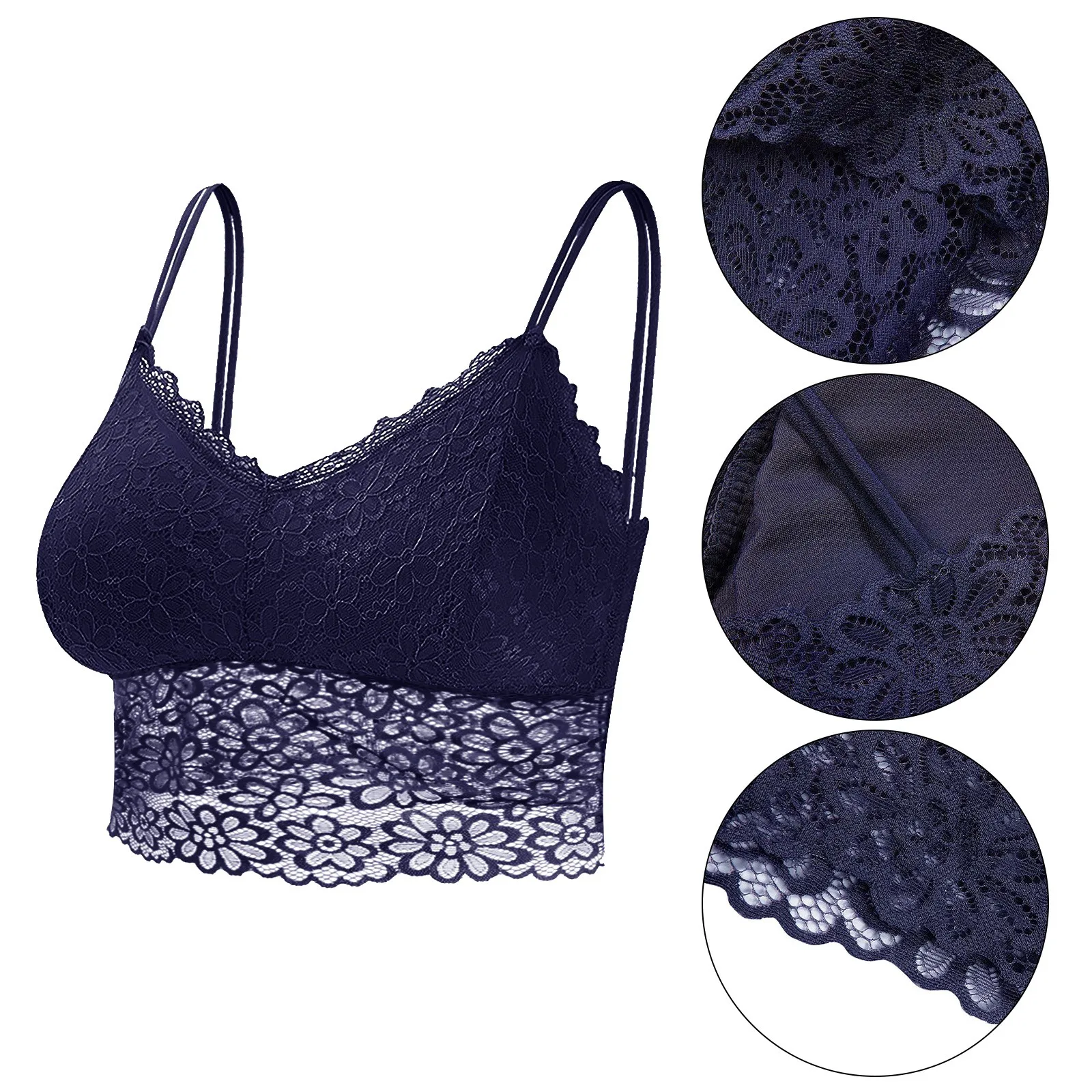 Beige Bra Bralette Women Sexy Lace Underwear Teenagers Summer Bra Camisole Top Lingerie