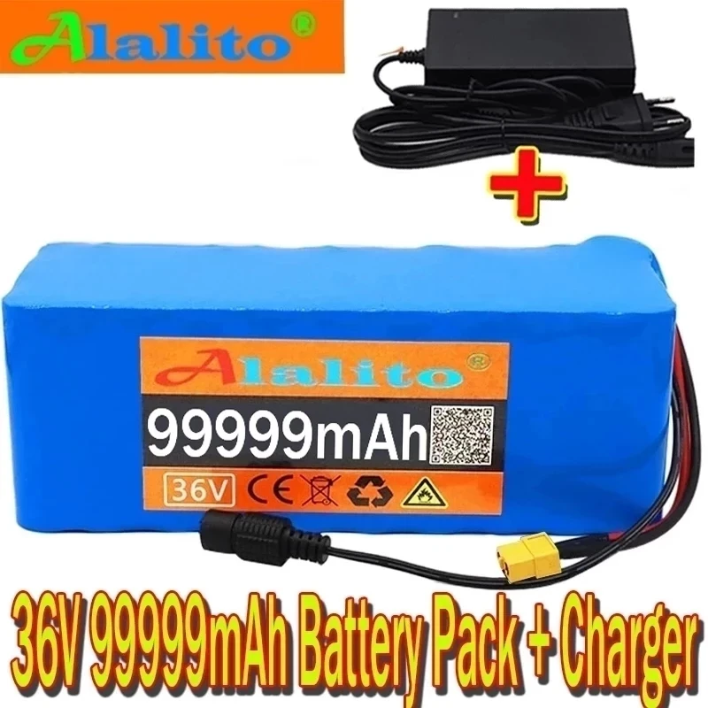 

Аккумулятор 36 В 10S4P 99,99ah, аккумулятор высокой мощности 500 Вт для электрического велосипеда, батареи для электровелосипеда 42 в 99999 мАч, BMS + заря...