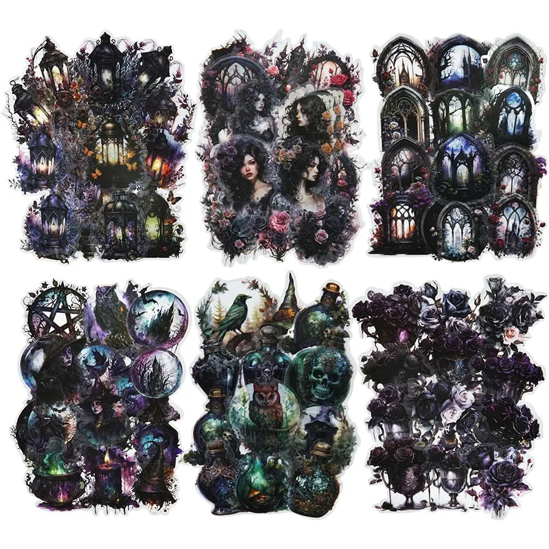 Готические наклейки для скрапбукинга винтажные и эстетические домашних