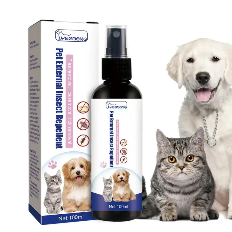 

100ml Pet Tick Spray Tick Home Spray Pets Dog Cat Fleas Lice Ticks Remove Spray For Home & Cats Dogs Prevent Ticks Accessories