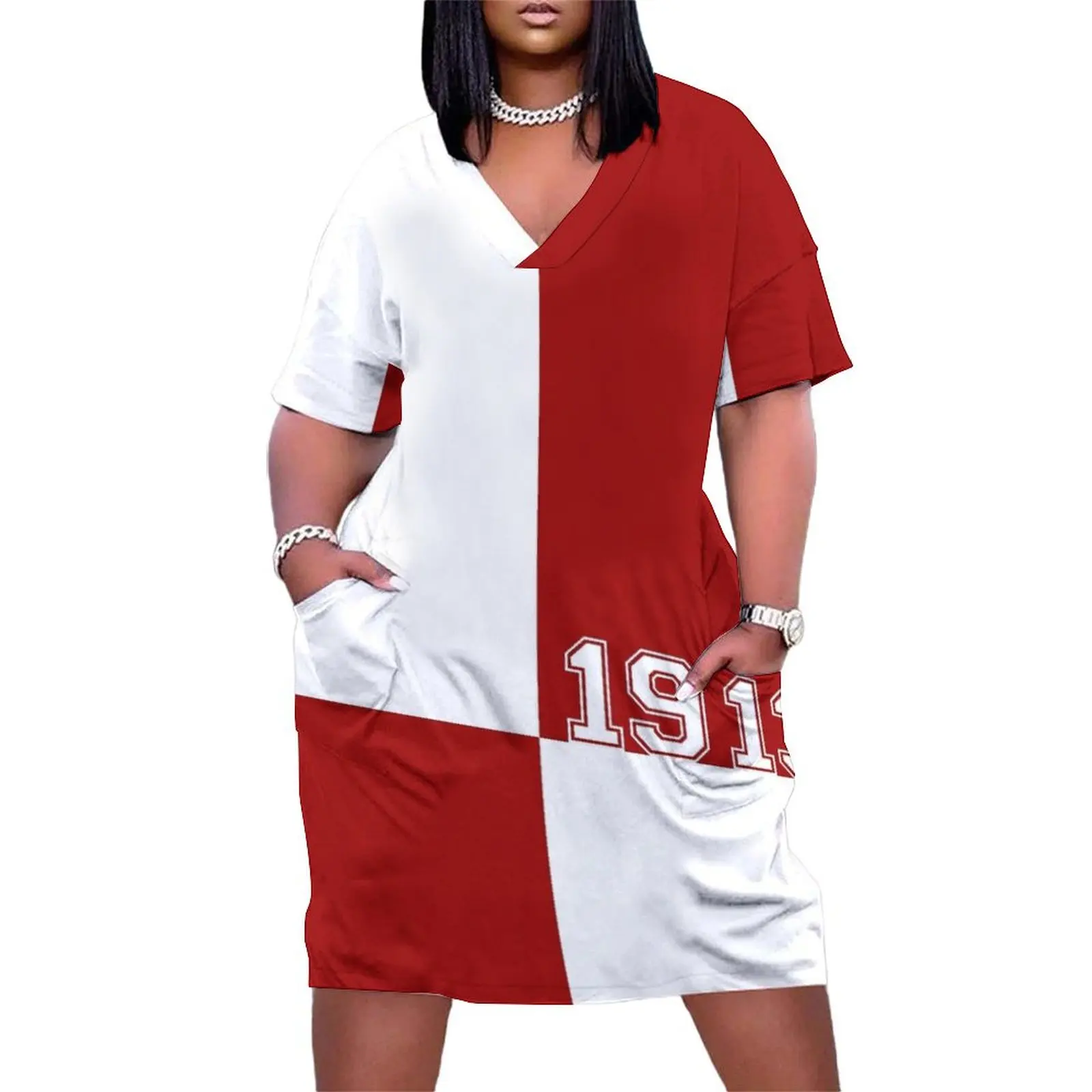 Женское платье с карманами The Red Block от HeavenNezCree свободное невесты платья для