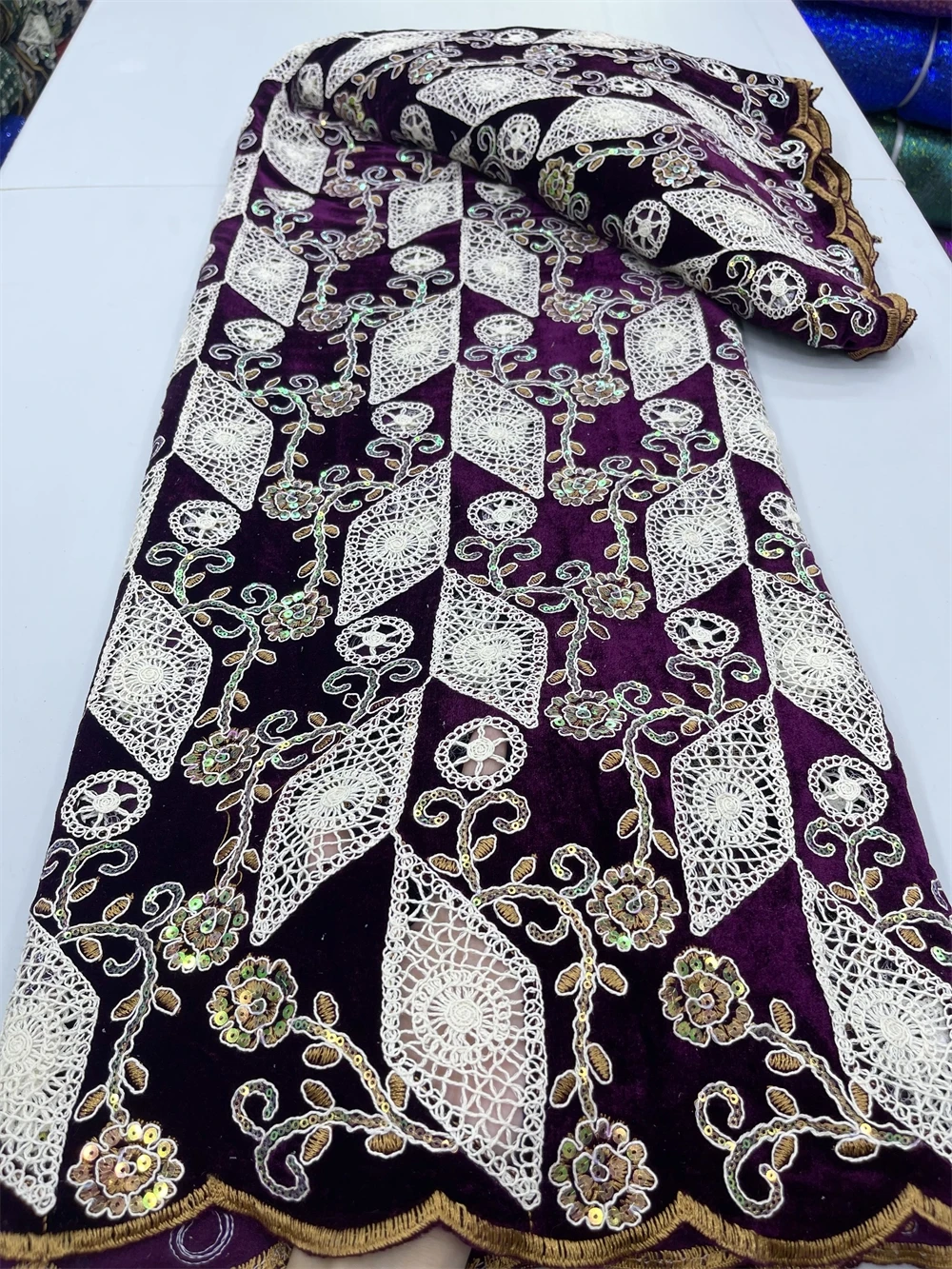 Французская вышитая сетчатая кружевная ткань 2024 высококачественные африканские