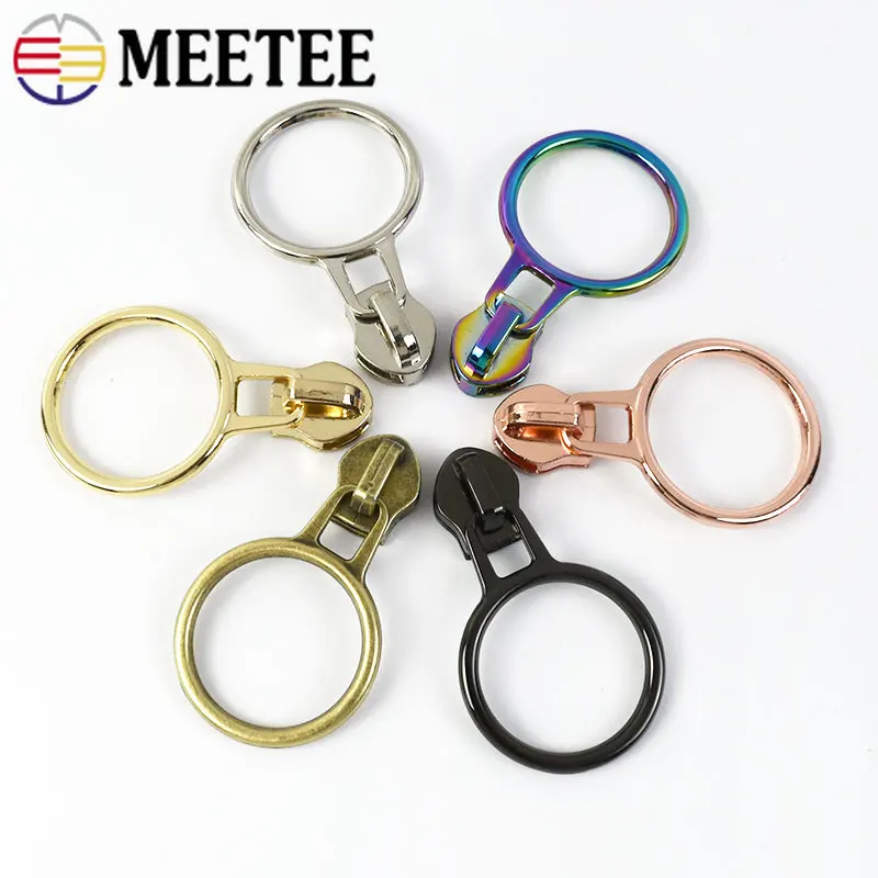 5/10/20Pcs 5# Zipper Sliders for Nylon Zips O Ring Pulls Jacket Bag Repair Kits Zip Head Puler DIY Sewing Accessories |