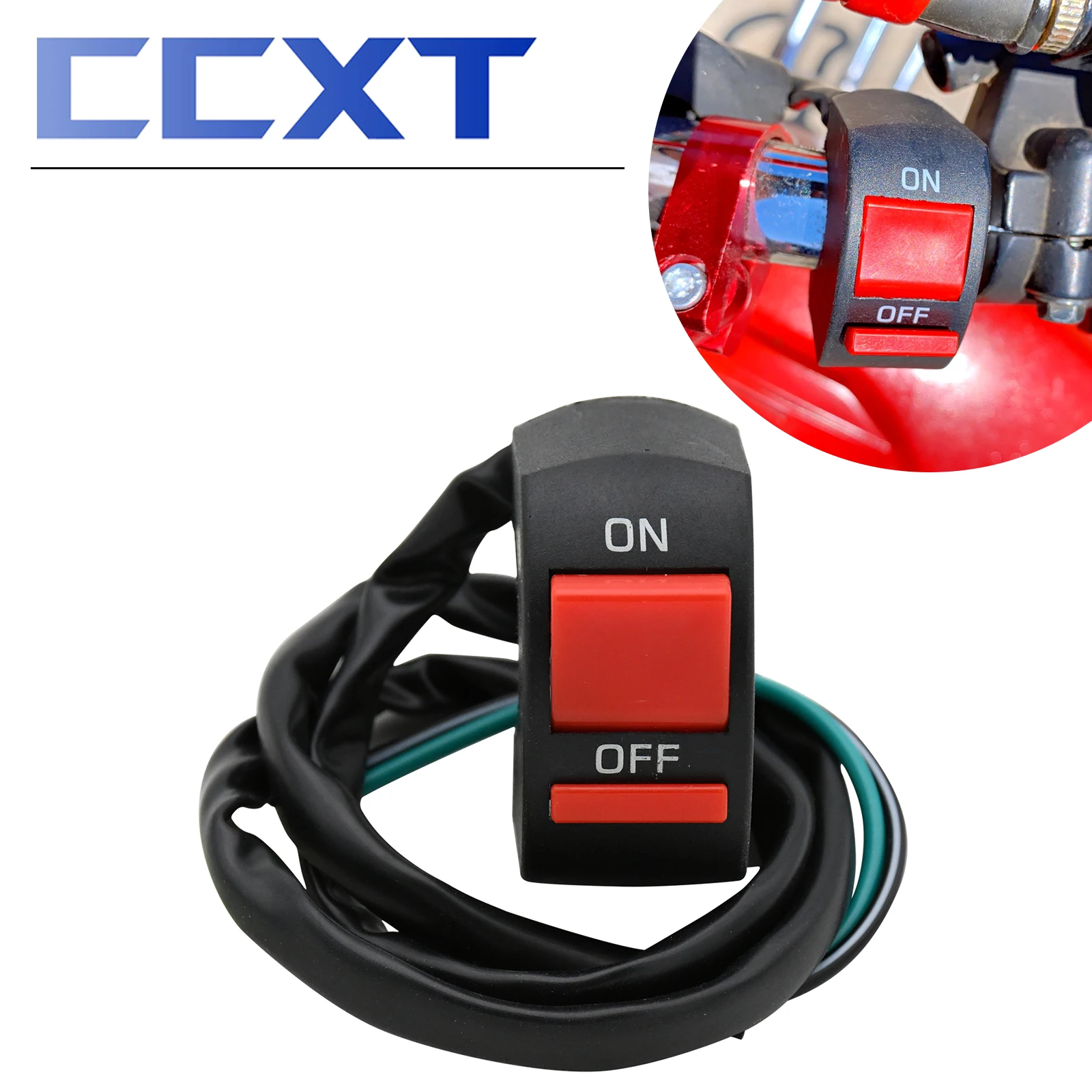 Руль мотоцикла 22 мм универсальная сигнальная лампа ВКЛ/ВЫКЛ переключатель фар