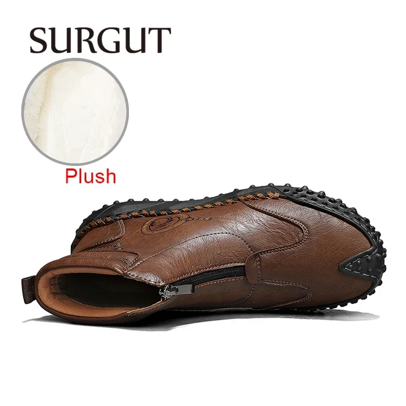 SURGUT/модные осенне-зимние мужские ботинки повседневная винтажная уличная обувь
