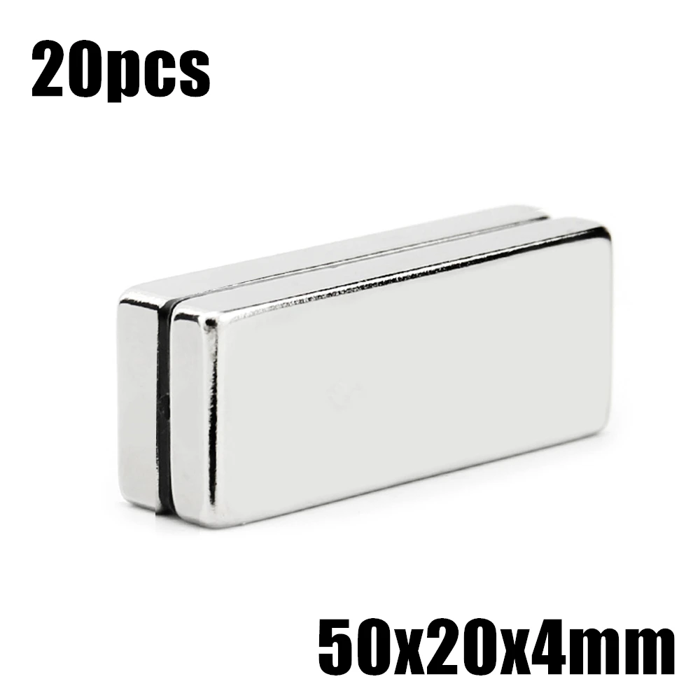 

10 шт., неодимовые магниты NdFeB, F50 x 20x4 мм