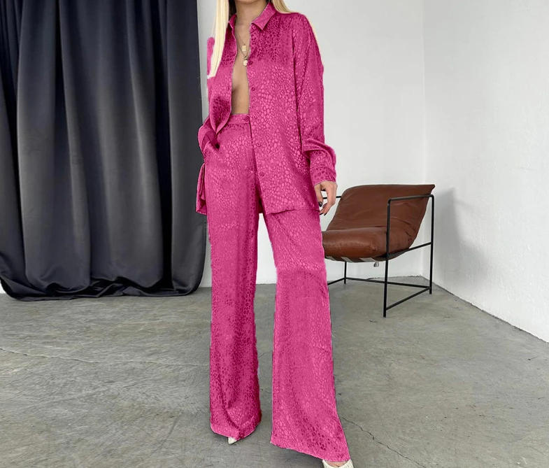 Комплект из двух предметов Женский рубашка с длинными рукавами и принтом