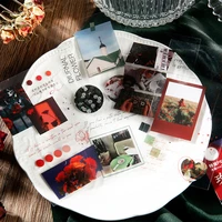 4pcslot transparent slim masking tape fashion pvc stickers 60350mm diy journal diary decoration stationery supplies
