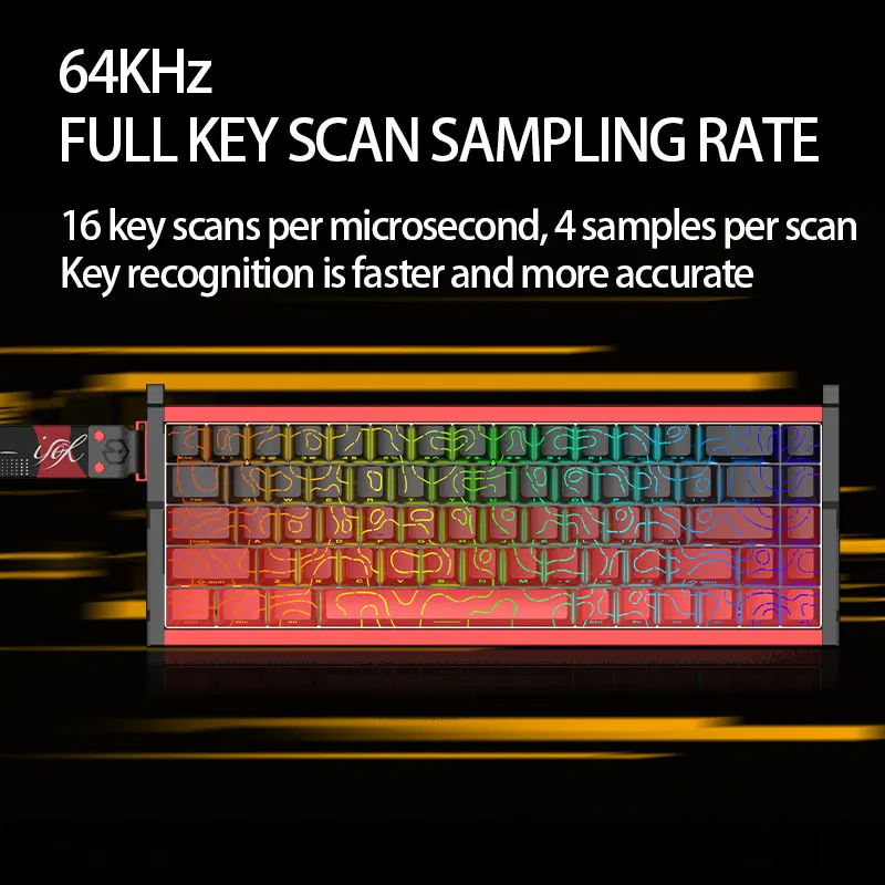 IROK MG68 MAX8K Игровая клавиатура с магнитным переключателем 0,01 мм Механическая клавиатура с быстрым триггером Hot Swap SOCD WriedWirelessBt (art.: 3920cd2d90a1d) - 3920cd2d90a1d