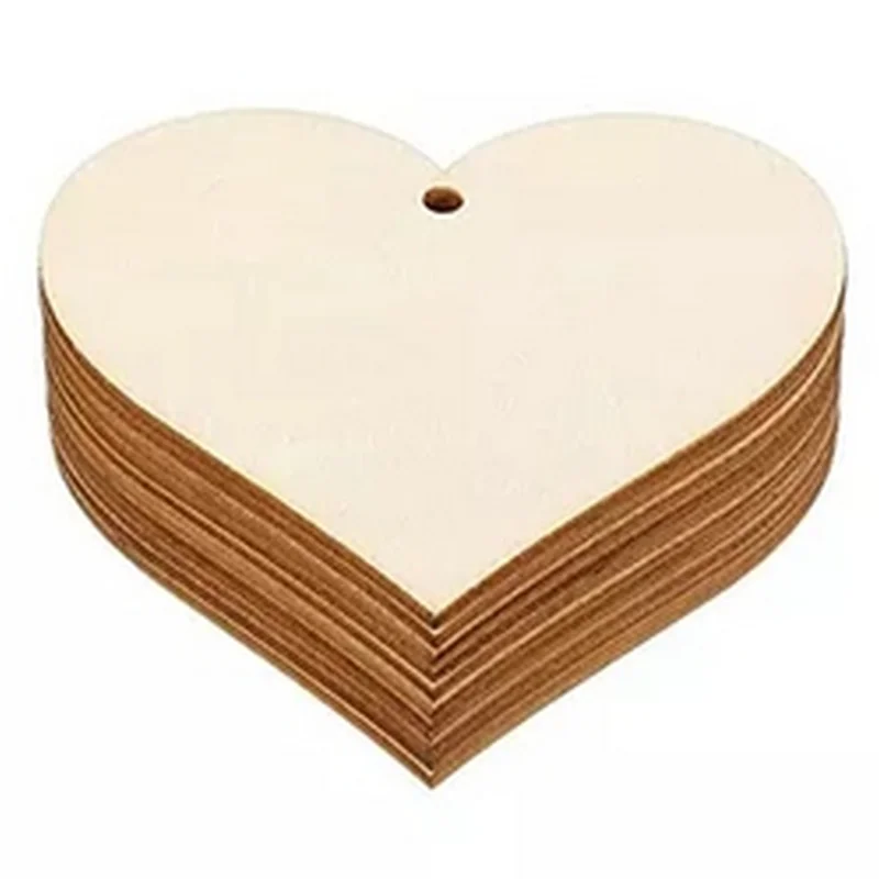 

Набор деревянных Подвесок в форме сердца на заказ, свадебные украшения, бирки, украшения