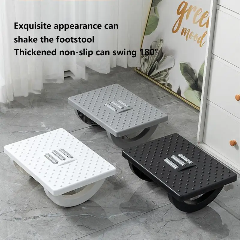 

Under Desk Footrest Foot Massager With Non Slip Pad And Massage Rollers Load Bearing Shakeable Footstool For Adults Kids Offices
