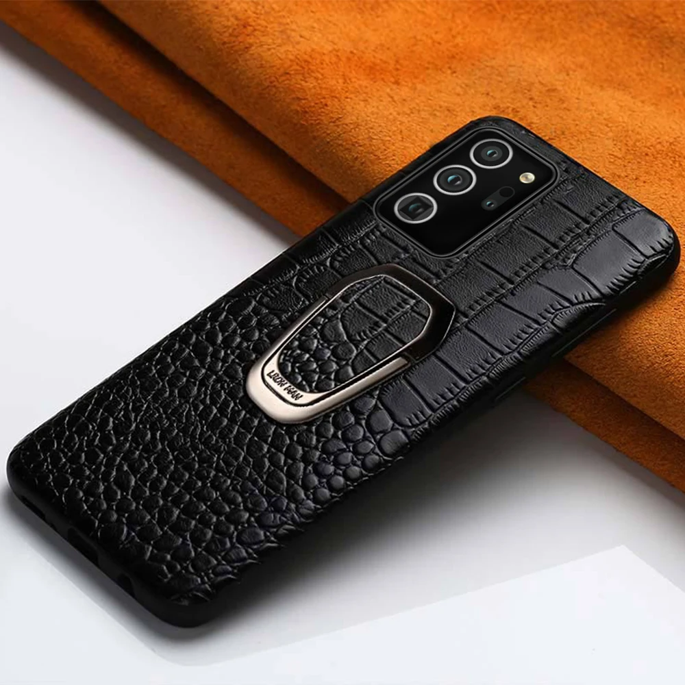 The New Bracket leather Phone case For samsung Galaxy note 20 ultra 10 plus ring back cover for galaxy A51 a71 A72 a52 fundas