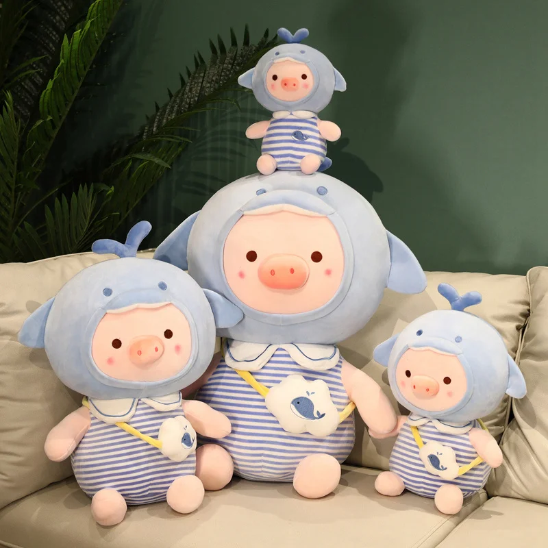 

23-60cm New Design Soft Stuffed Animal Pillow Dolls Cute Dolphin Pig Plush Toy Cushion Ceative For Children Xmas Birthday Gifts