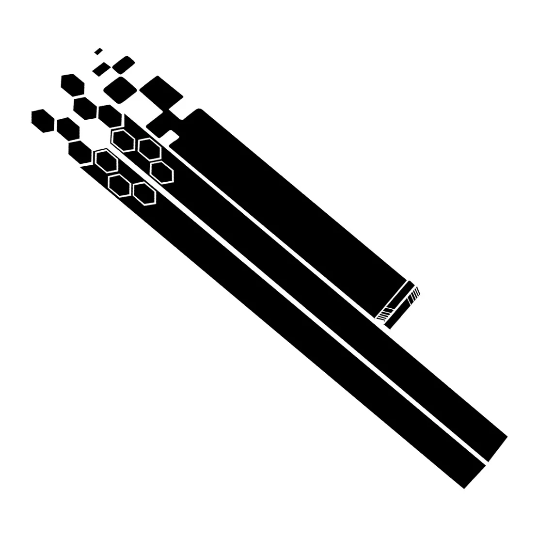 

6pcs/Set Universal Front Left Right Long Stripe Graphics Car Body Side Rear Mirror Hood Decals Stickers Black Vinyl