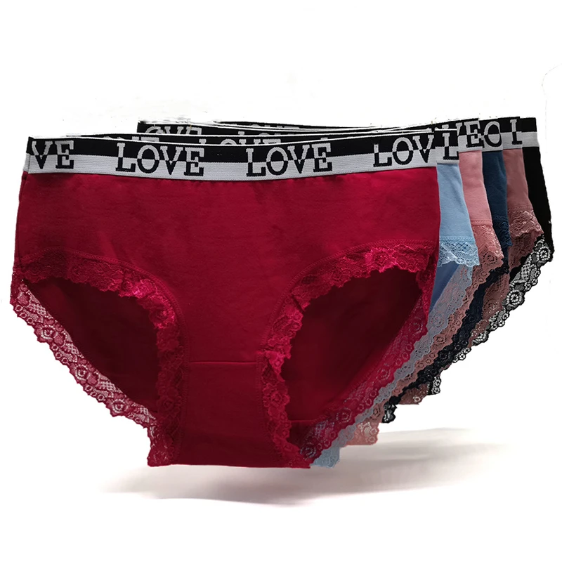 

Трусики женские кружевные большого размера, 6 шт.