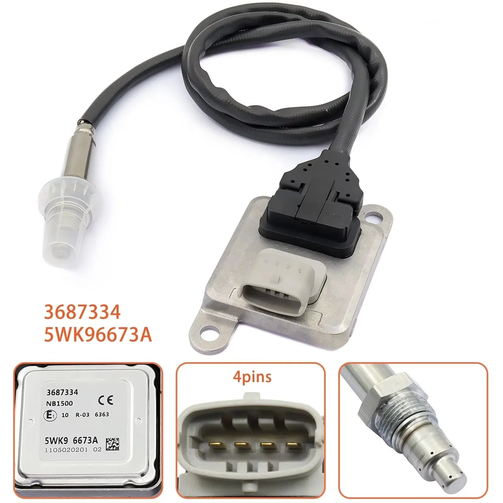 Новый высококачественный датчик оксида азота 5WK96673A 3687334RX 5WK9 6673A для Cummins 2013-2018 11.9L