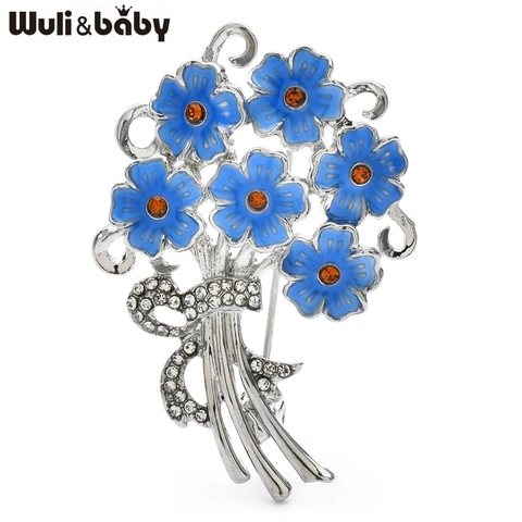 Wuli&baby эмалированная брошь-букет цветов