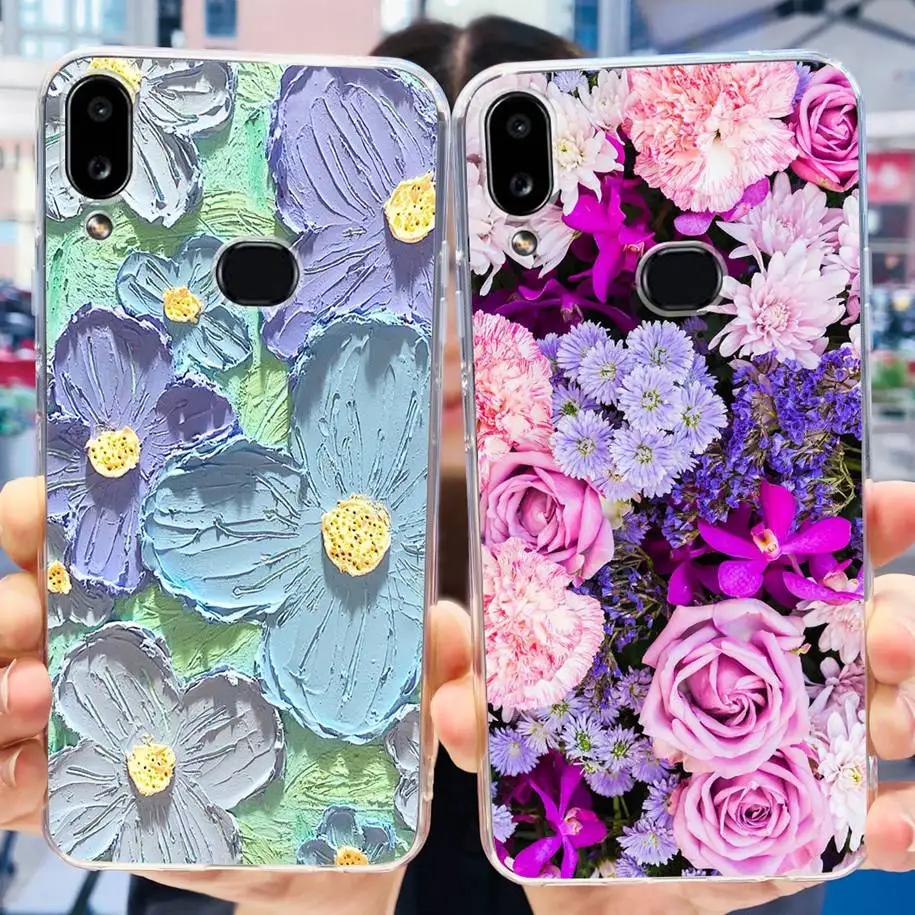 Чехол для Samsung Galaxy A10s, красивый силиконовый чехол с цветочным рисунком для телефона Samsung A10s, M01s, SM-A107F A107, чехол для 10s