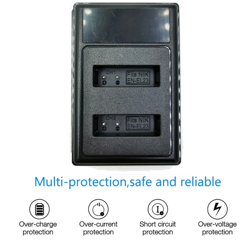 Фото ABKN-EN-EL23 LCD USB двойной аккумулятор для камеры Nikon COOLPIX B700 P900S P900 P610S P610 P600 S810C №5