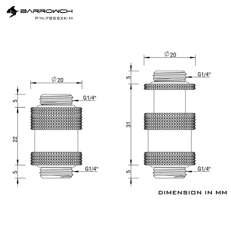 Фото Удлинитель BarrowCHDual G1/ 4 