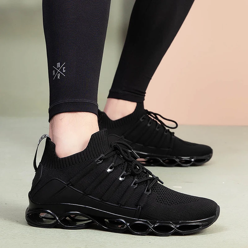 SENAGE New Classic style Blade Men Shoes Breathable Running Shoes Large Size Male Sneakers Outdoor Fitness Training Sports Shoes