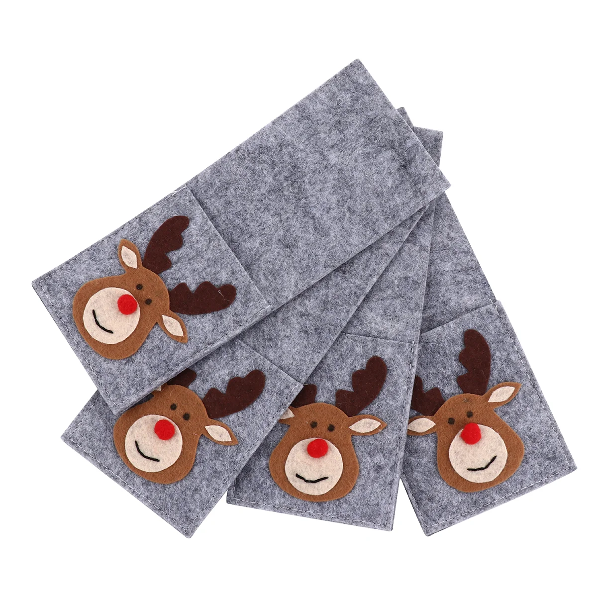 4 шт. рождественские держатели для столового серебра карманы набор столовых