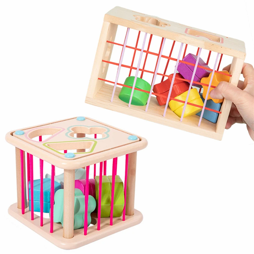

Montessori Games Kids 2 Years Colorful Shape Blocks Sorting Game Montessori Sensory Educational Material For Children C64W