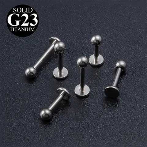 10 шт. Титановые серьги-гвоздики G23 для пирсинга