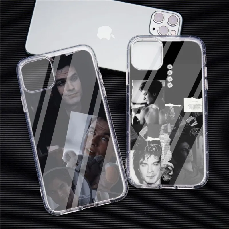 

The vampire diaries damon salvatore Phone Case FOR IPhone 14 13 12 11 Pro Plus X 13 Pro MAX XR XS MINI Transparent Covers