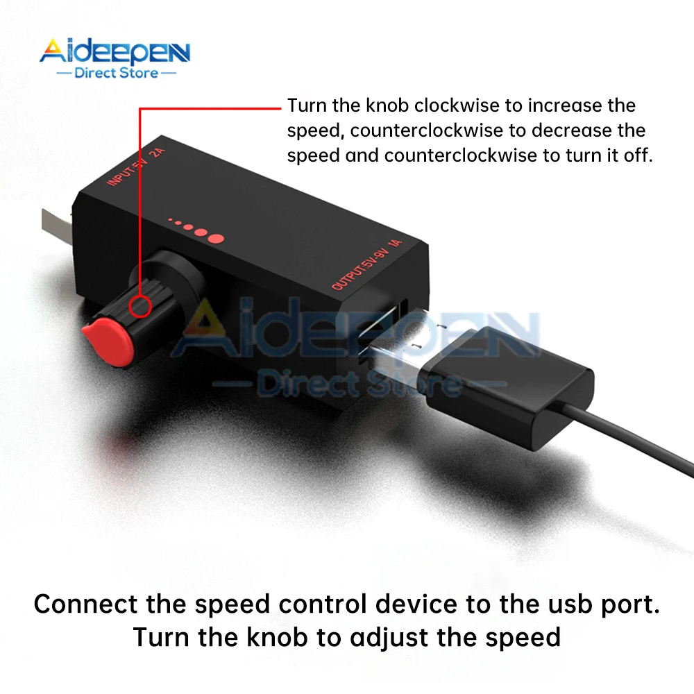 Регулятор вентилятора USB-регулятор скорости ветра 5 в постоянного тока Type-C