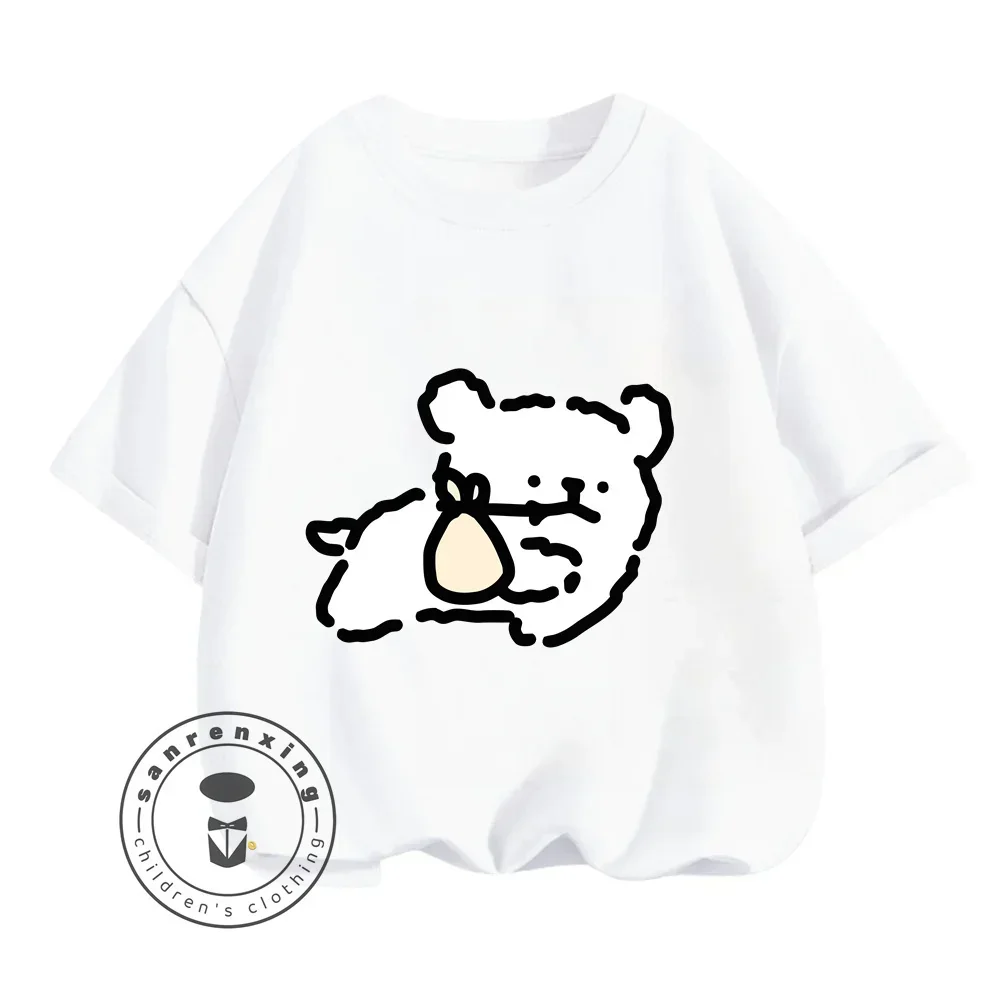 Летний Повседневный Детский Комплект Из Футболки И Шорт С Круглым Вырезом