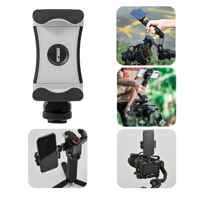 

Phone Holder with cold shoe For DJI Ronin RS 3 MINI/PRO/RS2/RSC2 Stabilizer 360Degrees Rotation Mount Clip Tripod accessories