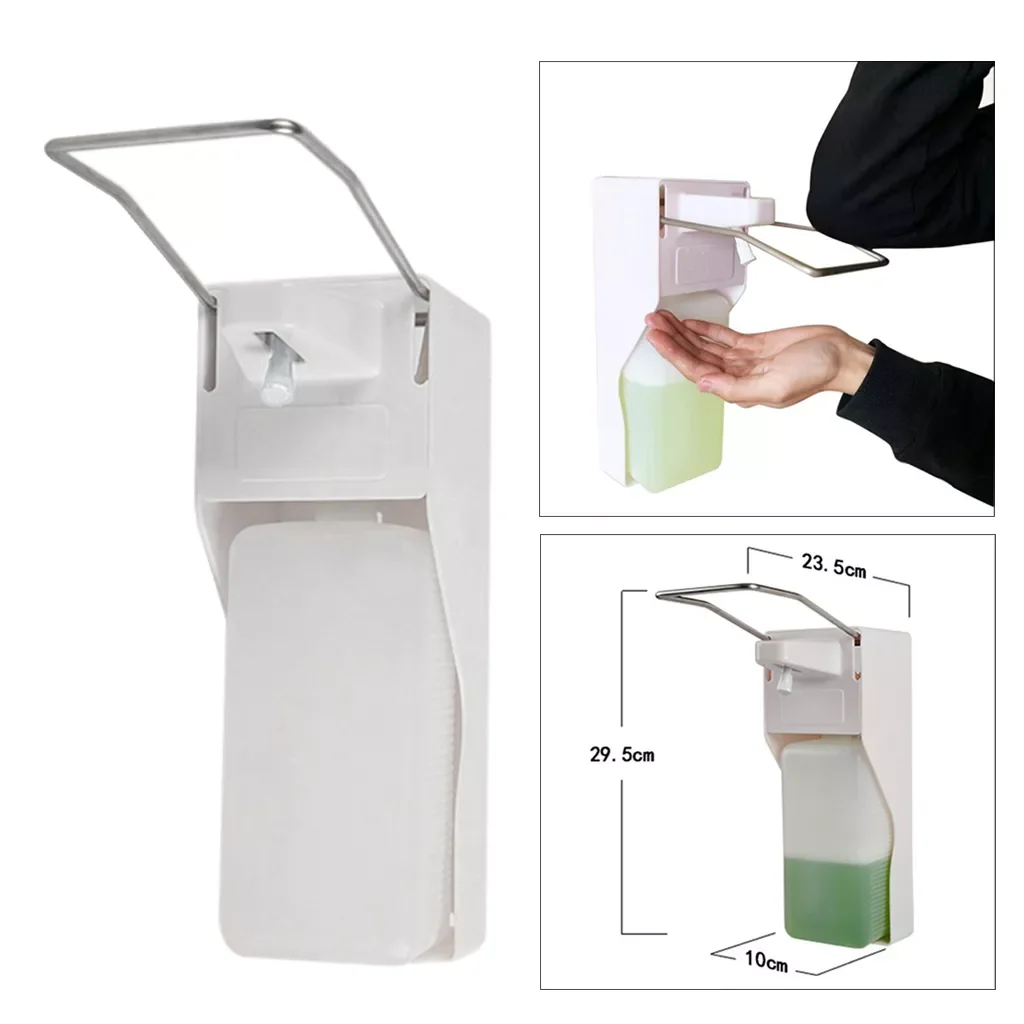 

ABS Manual Soap Dispenser Elbow Press Soap Pump Wall-Mounted Sanitizer Dispenser For Home Hospital Hotel Bathroom 1000ml