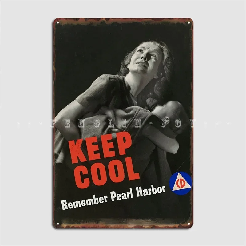 Сохраняйте прохладу помните что жемчужная гавань металлический знак домашние