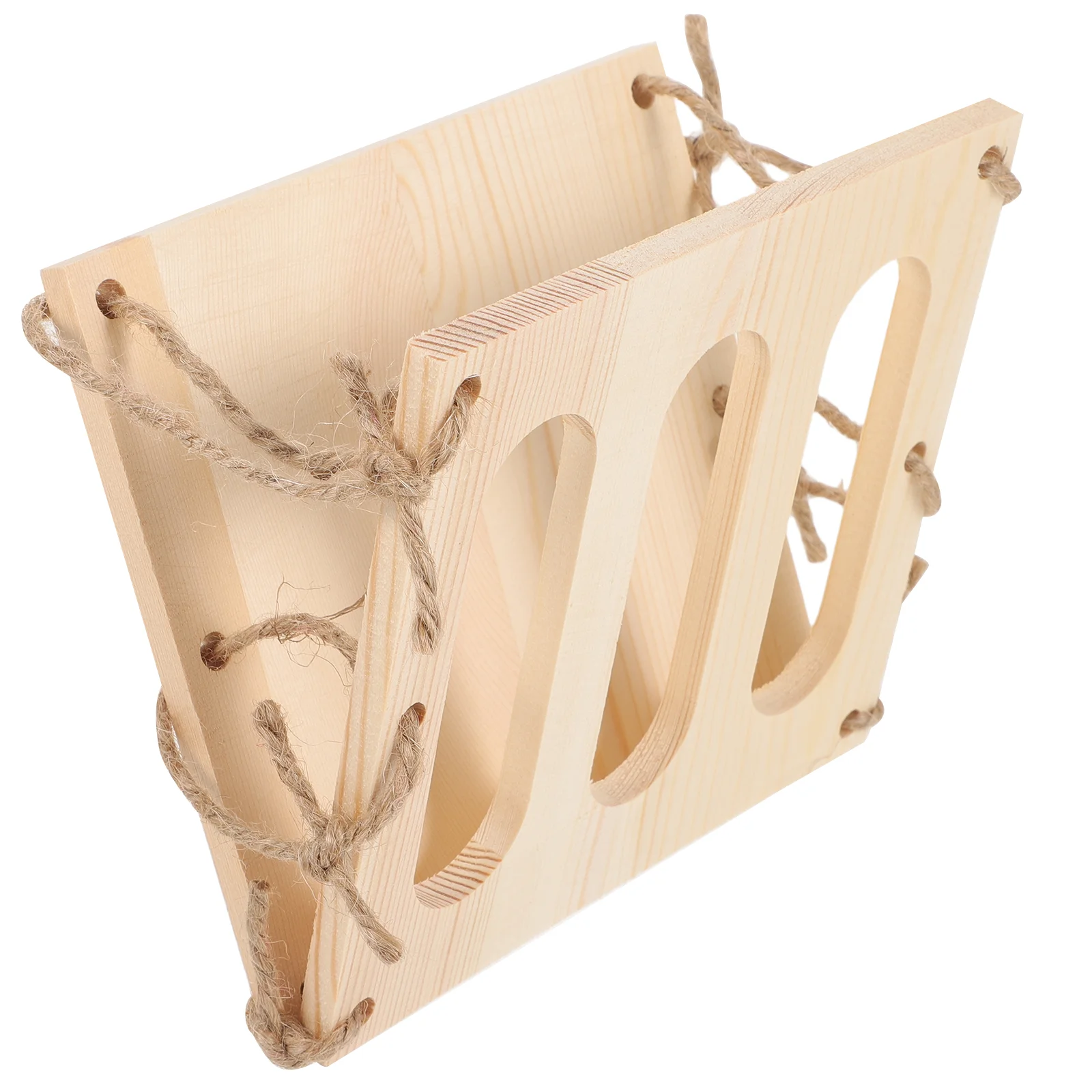

Rabbit Hay Feeder Wooden Pet Food Holder Bunny Hay Feeder Hanging Hay Container