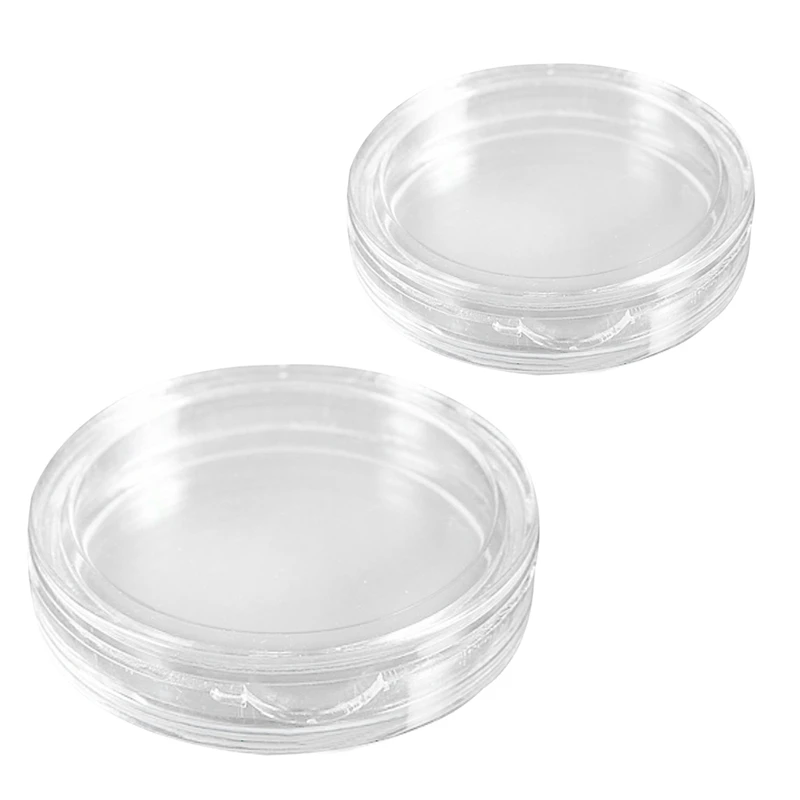 

20 Pcs Small Round Transparent Plastic Coin Capsules Box 33Mm & 35Mm