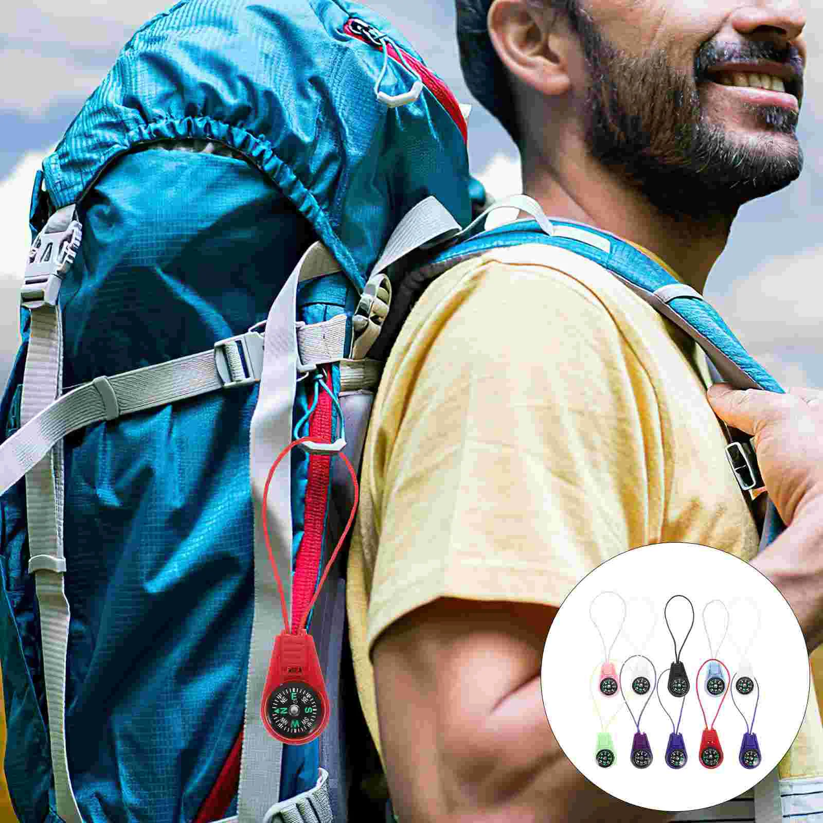 

20Pcs Mini Hiking Compass Portable Pocket Compass Survival Compass Tool Hiking Accessory (Mixed Color)