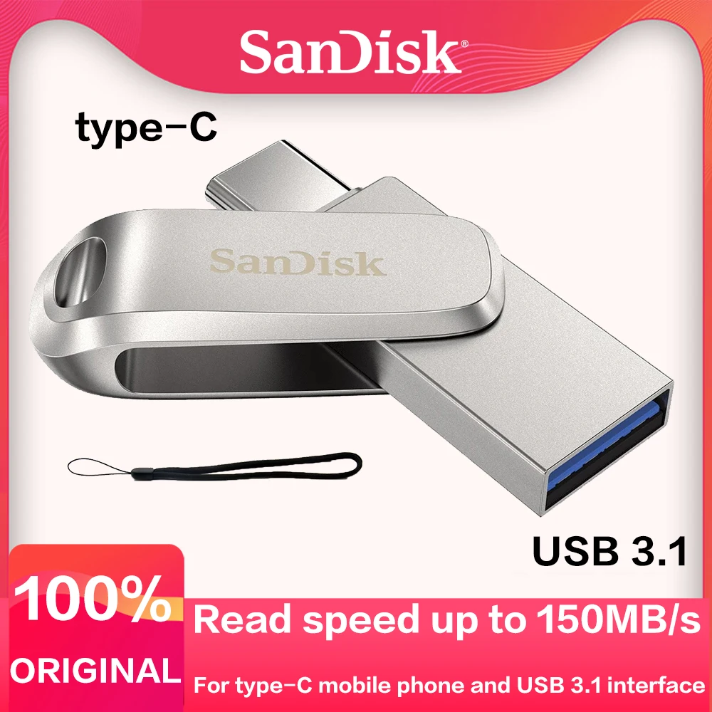 Флеш-накопитель SanDisk SDDDC4 USB 3 1 объемом 64 ГБ Type C 512 флеш-накопитель 256 128 32