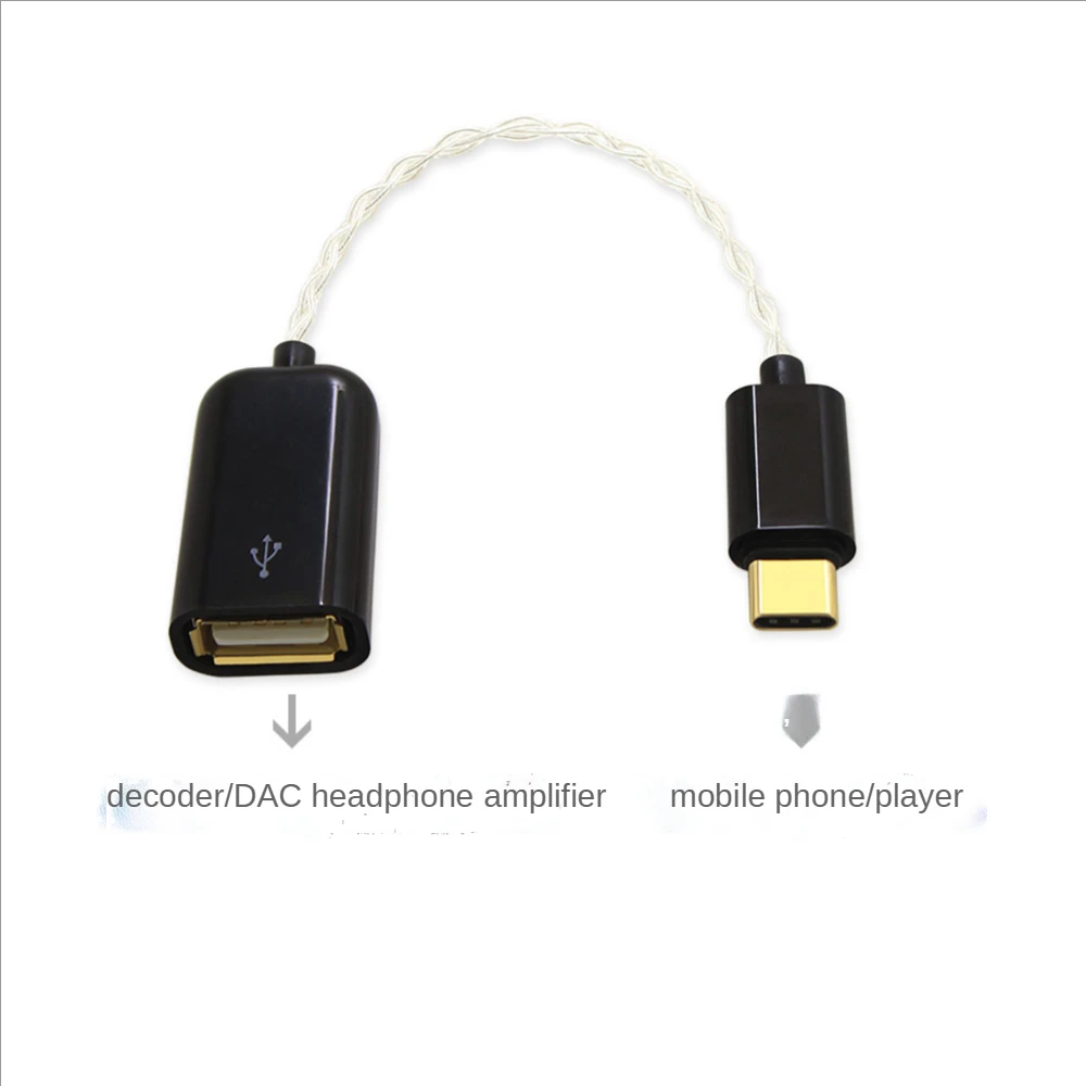 

USB C To Type A Male Female XD05 OTG Decoder Line Copper Pated Earphone Wire DAC Data Line Type C To Micro/Type-C Audio Cable