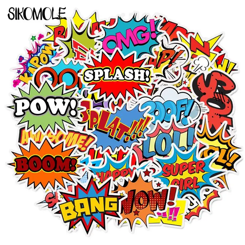 

10/30/50PCS Mixed Word English Letter Label Sticker DIY Toy Travel Case Skateboard Bicycle Laptop Graffiti Decals Stickers F5