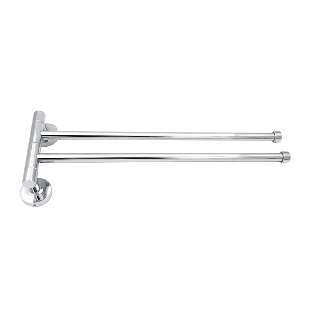 

Swing Arm Towel Holder Out Rack Wall Mounted Swivel Double Bath Stainless Steel Pendant