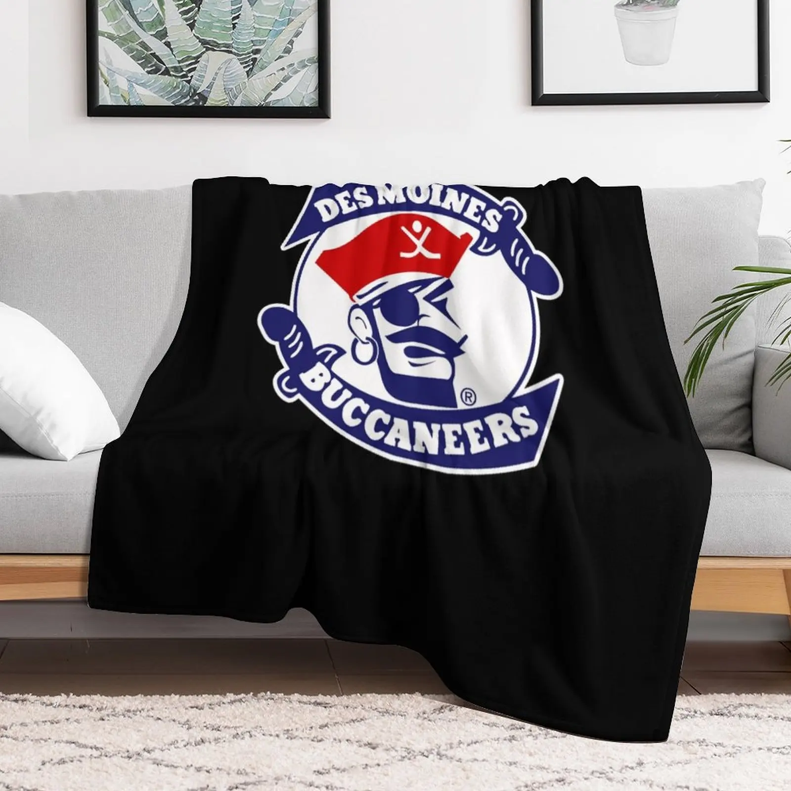 Персонализированное плюшевое одеяло Des Moines Buccaneers