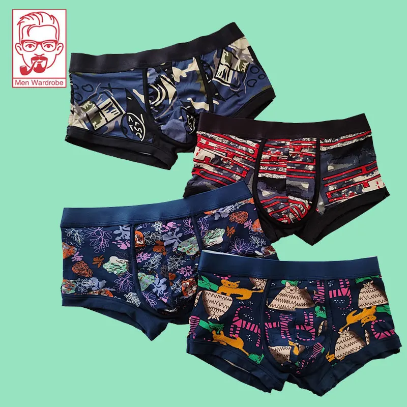 

Men's Underwear Men's Cotton Personality National Trend Student Boxers Youth Antibacterial Breathability Boy Boxers Men's Shorts