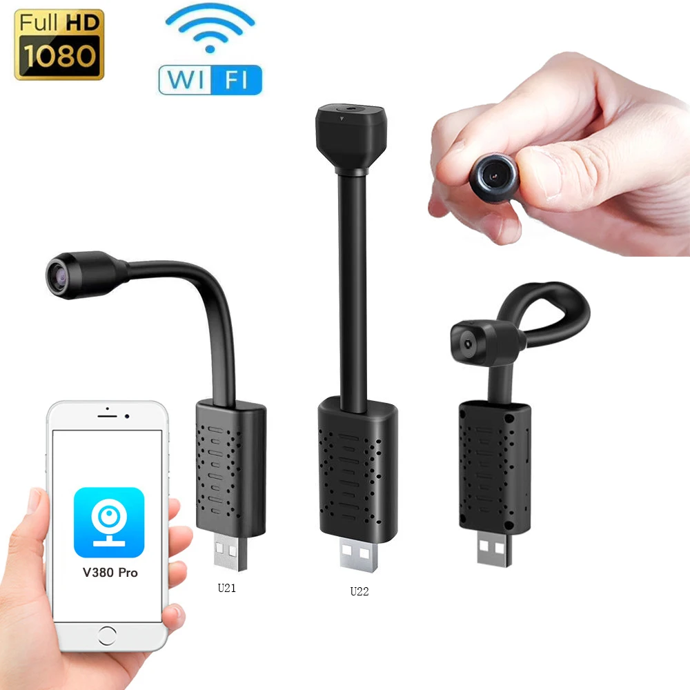 

WiFi Full HD1080P USB DIY Camera Real Time Monitoring IP Monitor AI Human Body Detection Remote Alarm Mini Night Vision Recorder