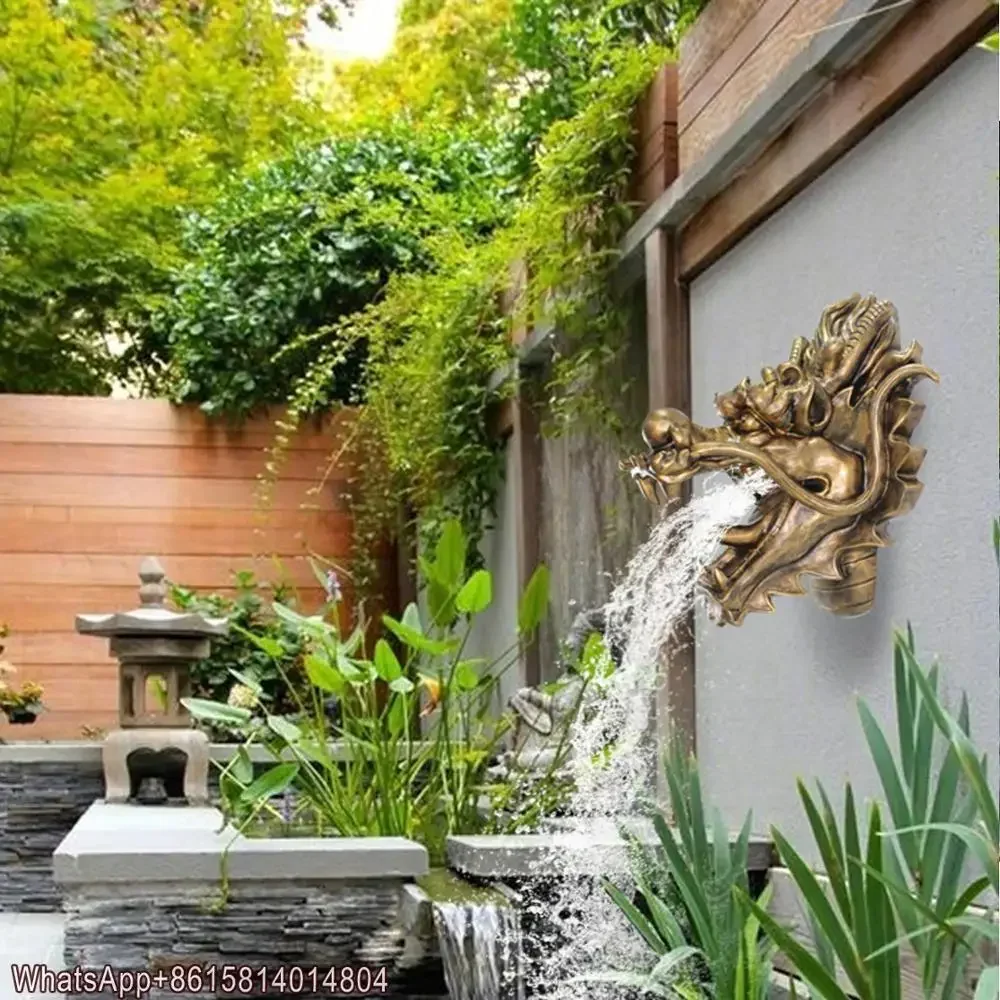 Настенный наружный фонтан/кран с имитацией камня для резьбы по дереву/насадка