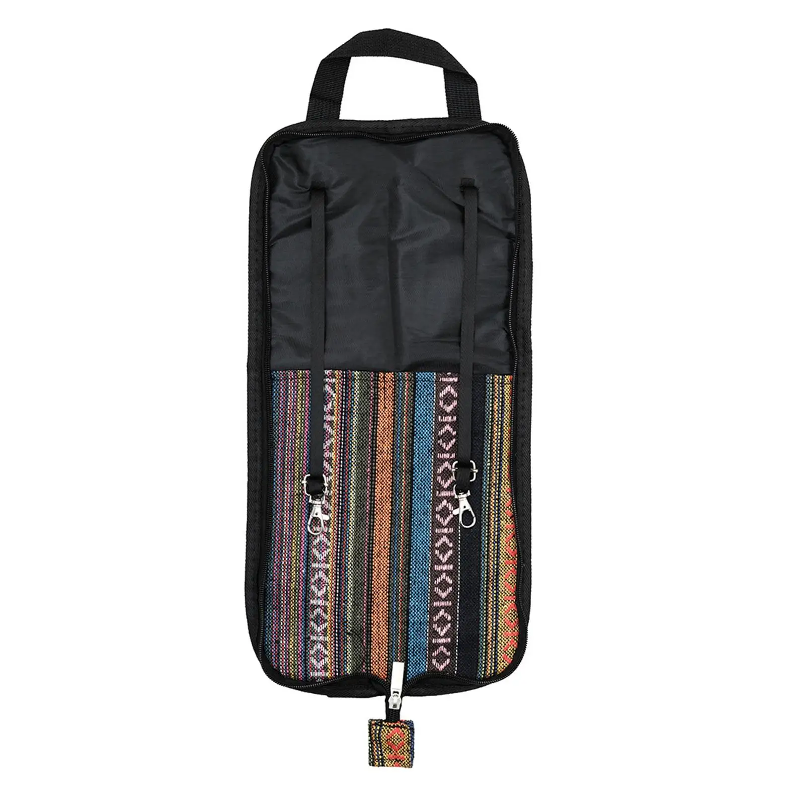 

Printed Drumsticks Bag with Floor Tom Hooks Drumstick Case Water Resistant Large Capacity Drum Mallet Storage Bag