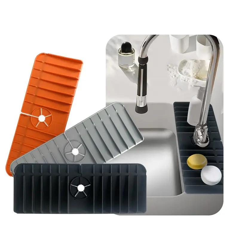 Силиконовый коврик для смесителя защита от брызг на кухонную раковину сушки