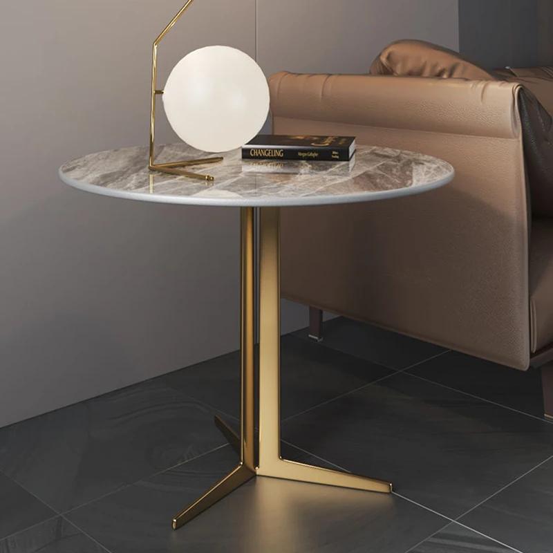 

Мраморный прикроватный столик HY50CT, угловая прикроватная тумбочка для гостиной, креативная маленькая круглая мебель для балкона, кофейной с...