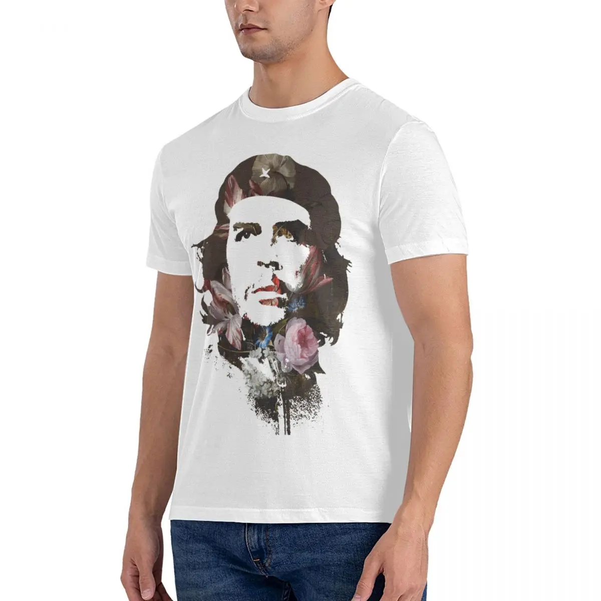 Женская и мужская Повседневная футболка из 100% хлопка с круглым вырезом