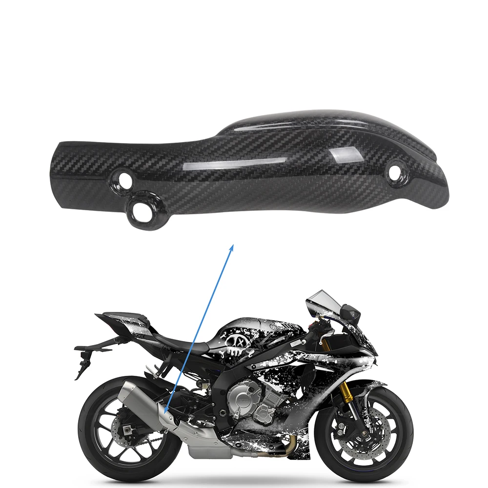 

1 шт., модификация крышки выхлопной трубы из 100% углеродного волокна для мотоцикла, подходит для YAMAHA YZF R1 2009 2010 2011 2012 2013 2014